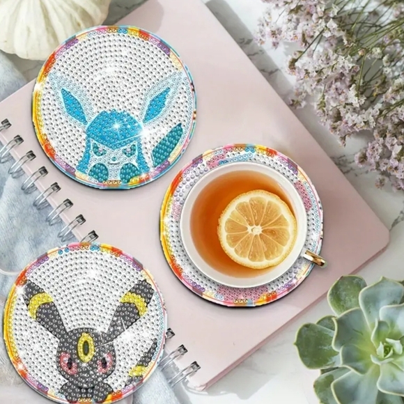 NWT Pokemon | 8Pcs Diamond Painting Coasters - Picture 3 of 7